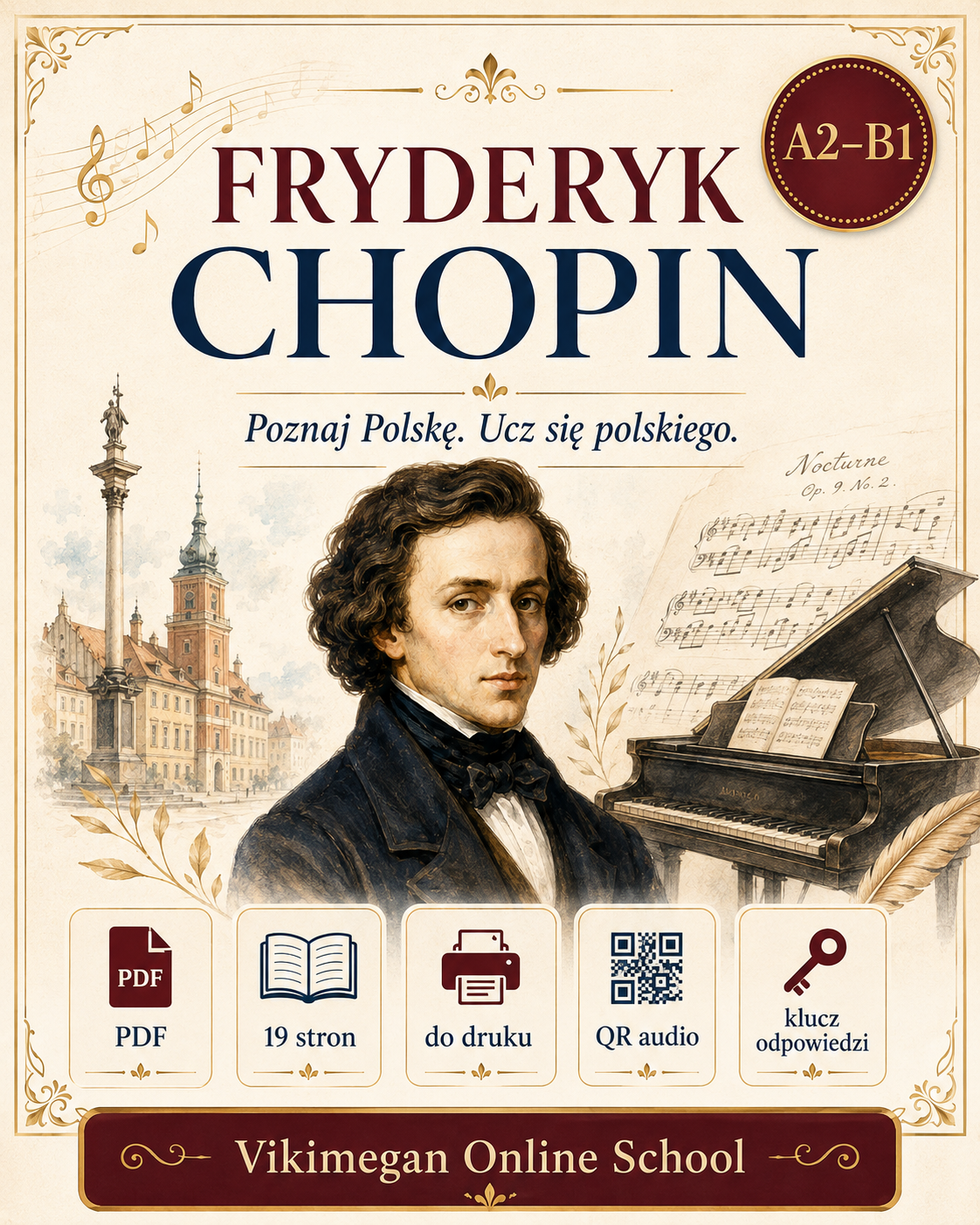 Fryderyk Chopin. Poznaj Polskę. Ucz się polskiego. | A2–B1
